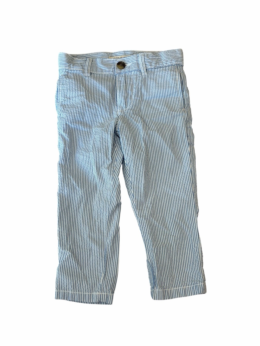 Hope & Henry Blue & White Seersucker Stripe Pants | Toddler Size 2T